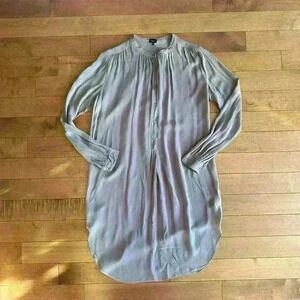 Babaton | Aritzia taupe 100% silk dress  long top size small